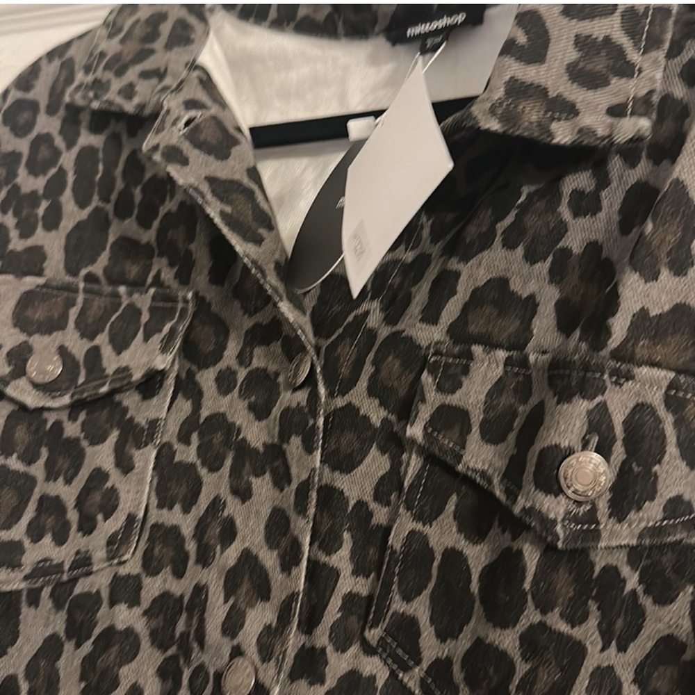 NWT Mittoshop Leopard Print Oversized Jacket - Picture 5 of 12